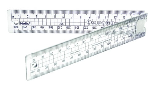 Oxford folding ruler clear - oxford,