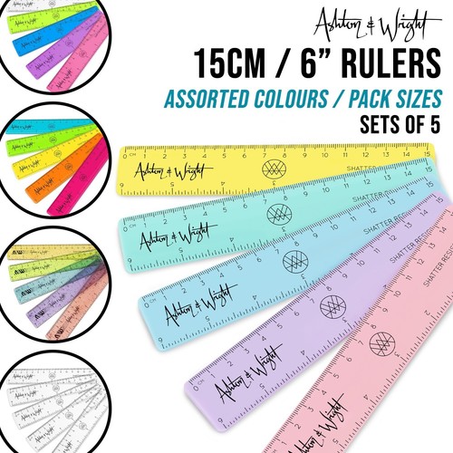 Plastic rulers inch - 6,