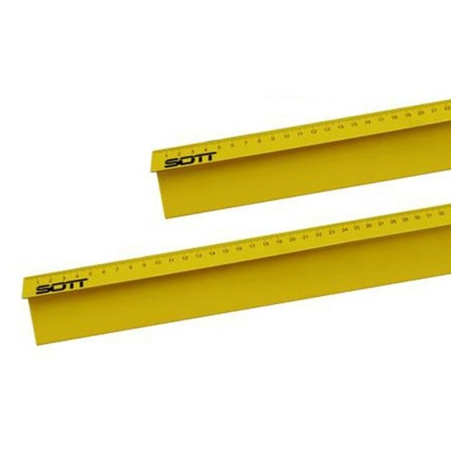Metal safety ruler aluminium
