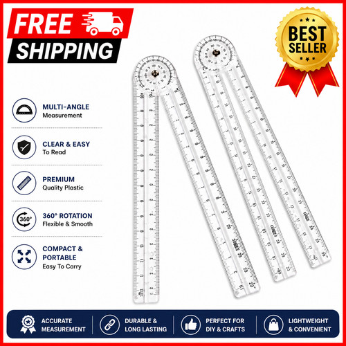 Folding acrylic ruler - acrylic, portable
