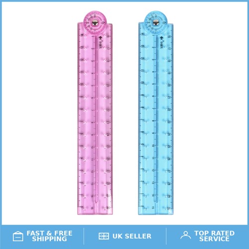 Clear plastic folding ruler - clear,
