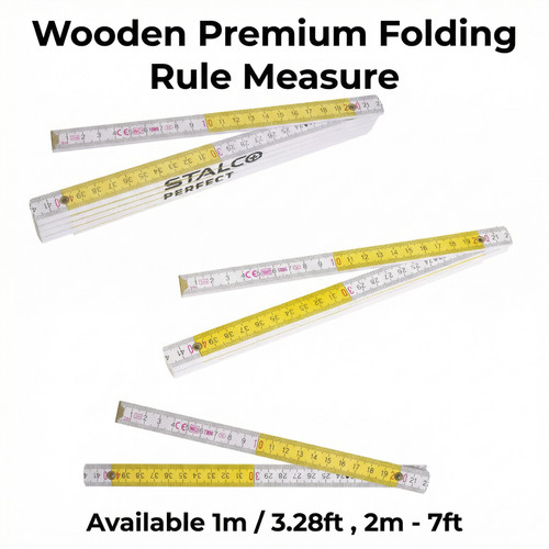 Wooden folding ruler 2m - wooden,