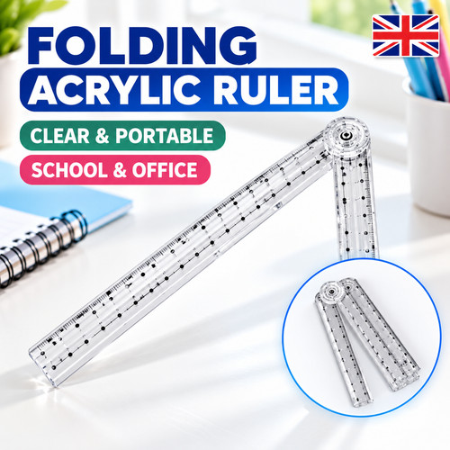 Folding acrylic ruler portable - folding,