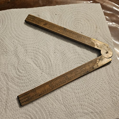 Rabone boxwood brass folding - brass,