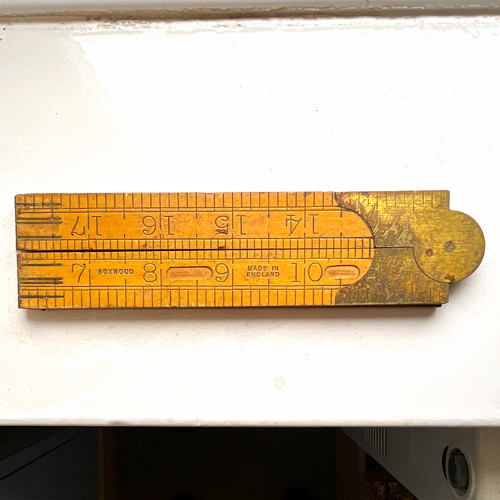 Boxwood wood folding ruler - boxwood,