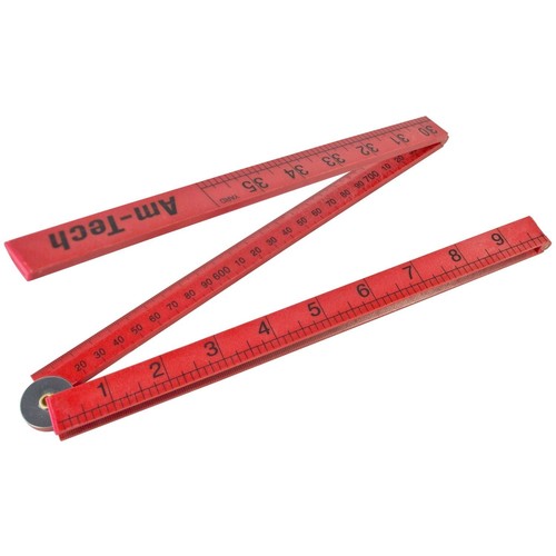 Folding plastic ruler 1metre - plastic,
