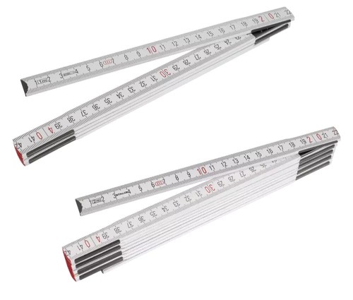 Wooden folding ruler 2m - folding, 1m